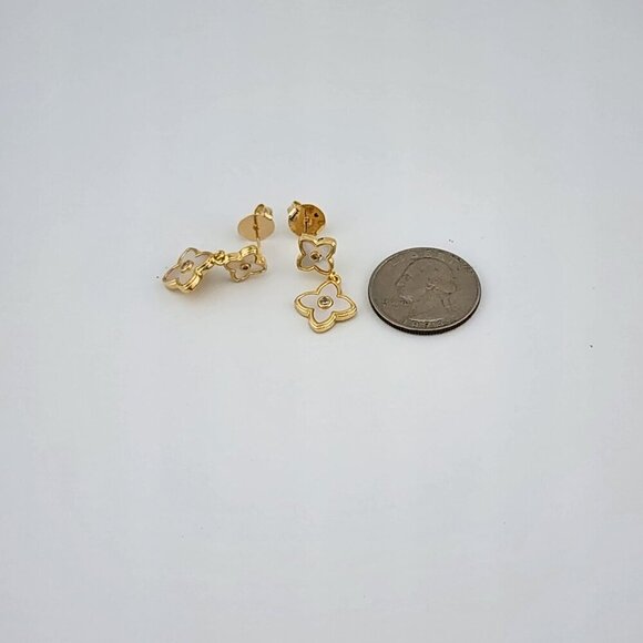 Brand New Brazilian 18k Gold Filled Elegant Design Earrings - Picture 6 of 7